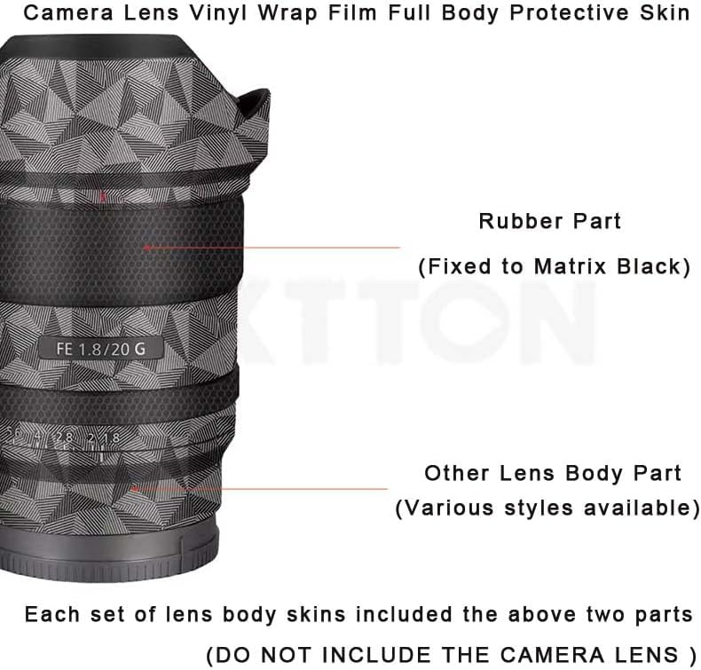Aufkleber für Sony FE 20 mm F1.8 G, Vinyl, für Kameralinse, Gehäuse, Schutzaufkleber, Schutzschicht