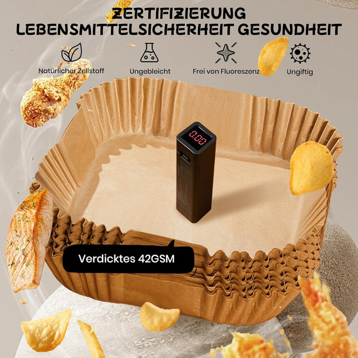 300 Stück Backpapier für Heissluftfritteuse, 20-24CM Airfryer Backpapier