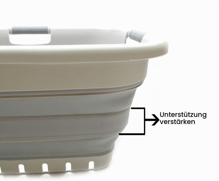 SAMMART 41L Collapsible 3 Handled Plastic Laundry Basket - Foldable Pop Up Storage Container/Organiz