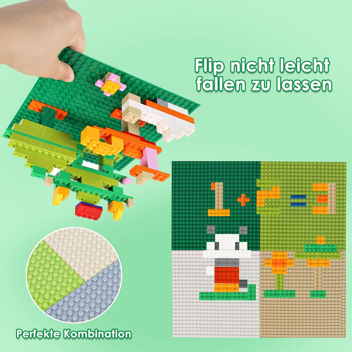 8 Platten-Set Bauplatte Kompatibel mit Lego, 19.2 * 19.2cm 8 Stück, 8 Stück