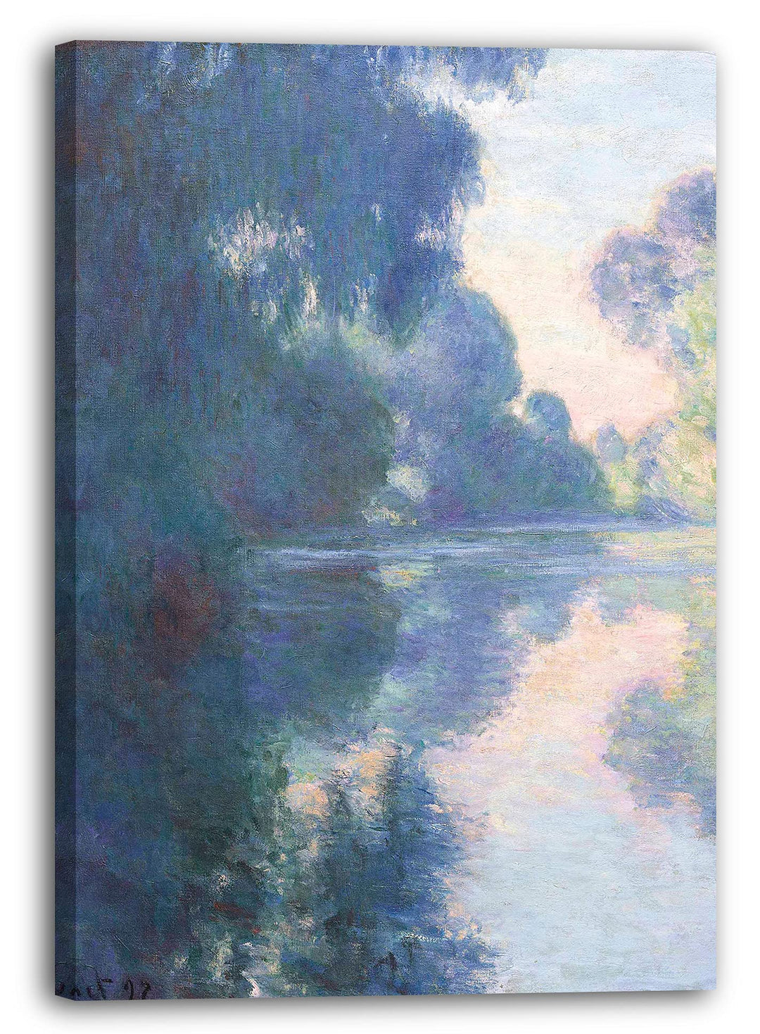 Printed Paintings Leinwand (60x80cm): Claude Monet - Morgen auf der Seine 60x80 cm, 60x80 cm