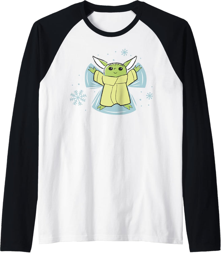 Star Wars Christmas The Child Snow Angel Raglan