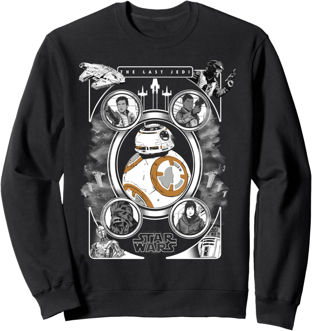 Star Wars The Last Jedi Group Shot Large BB-8 Portrait Sweatshirt