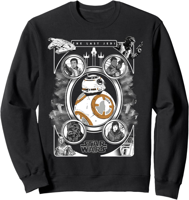 Star Wars The Last Jedi Group Shot Large BB-8 Portrait Sweatshirt