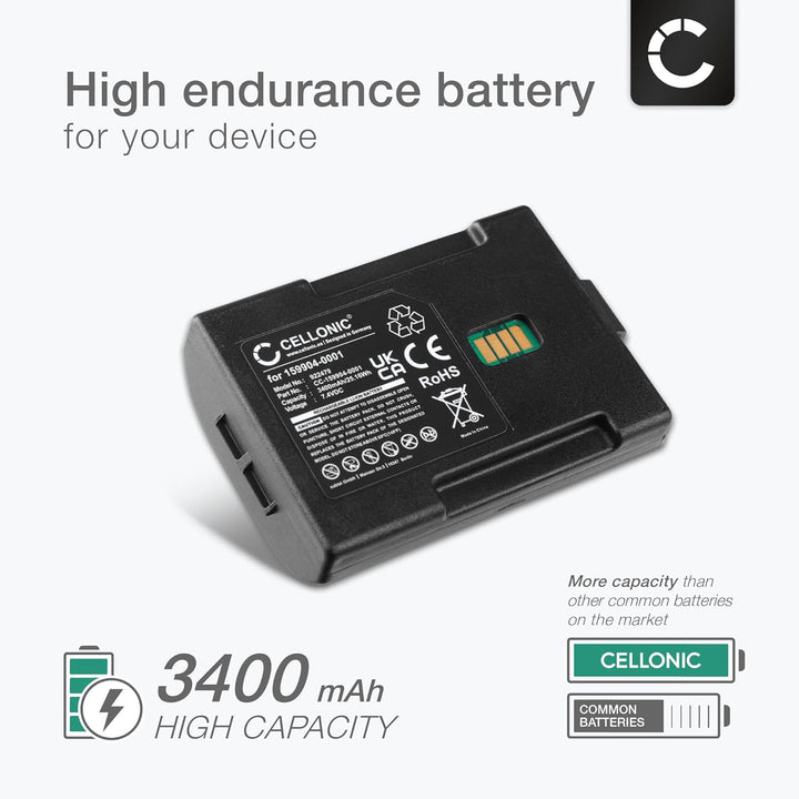 CELLONIC, Barcode-Scanner Akku kompatibel mit LXE MX7 (3400mAh, 7.4V)