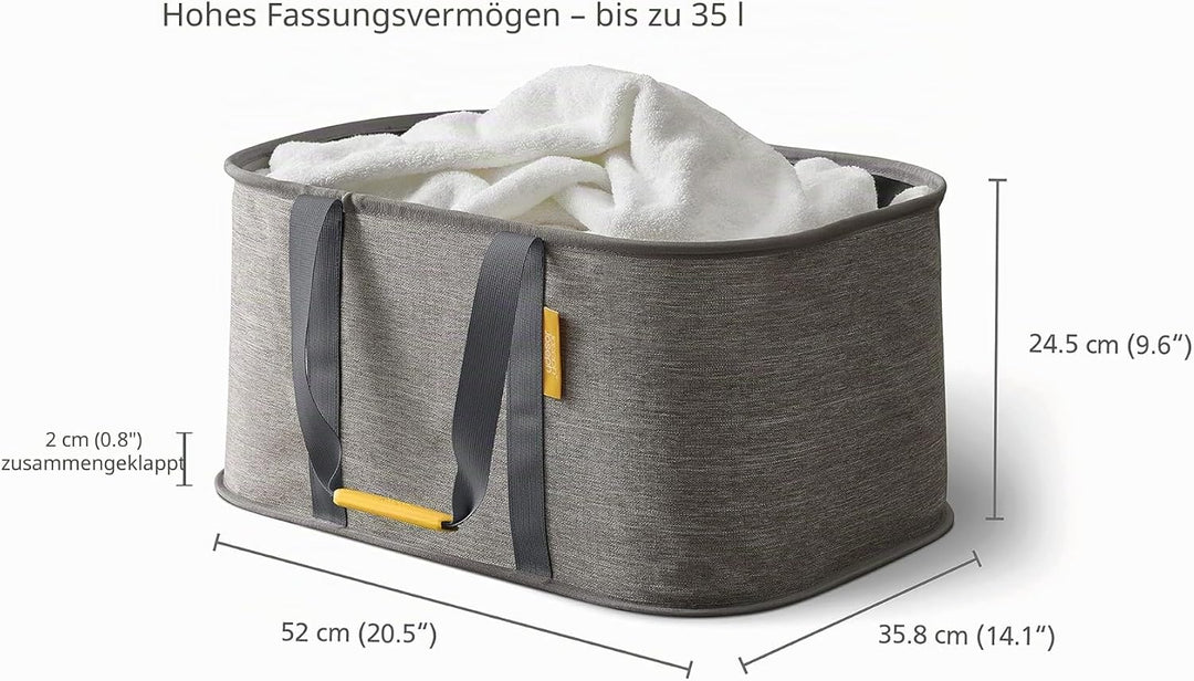 Joseph Joseph Hold-All - zusammenklappbare 35L Wäschekorb Tasche, strapazierfähiges Gewebe, feuchtig