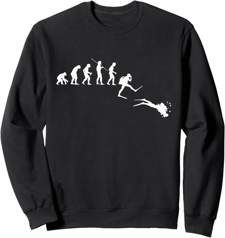 Evolution des Tauchers Geschenk Tauchlehrer Tauchschüler Sweatshirt