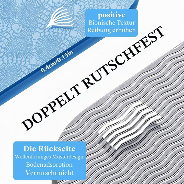 Klappbare Yogamatte, Faltbare Yogamatte Reise Leicht 183 x61x0.4 cm Rutschfest Tragbare Fitnessmatte