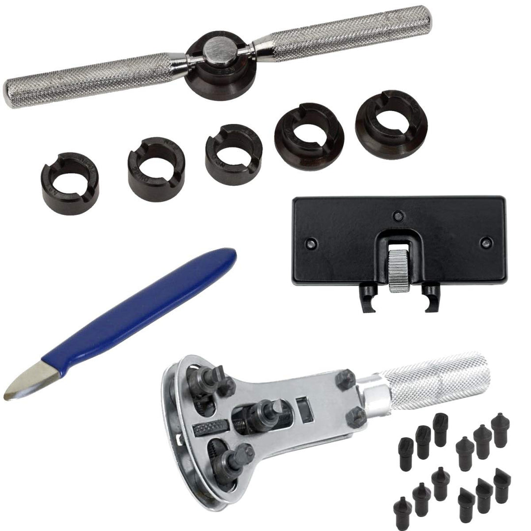 Professional Gehäuseöffner Set PRIME + Tasche für Armbanduhren - 4in1 Uhrenöffner