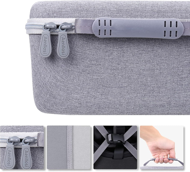 Aenllosi Hart Hülle Tasche für Meta Quest 2/Oculus Quest 2/PICO 4 VR Headset (Nur Tasche) (Grau), Gr
