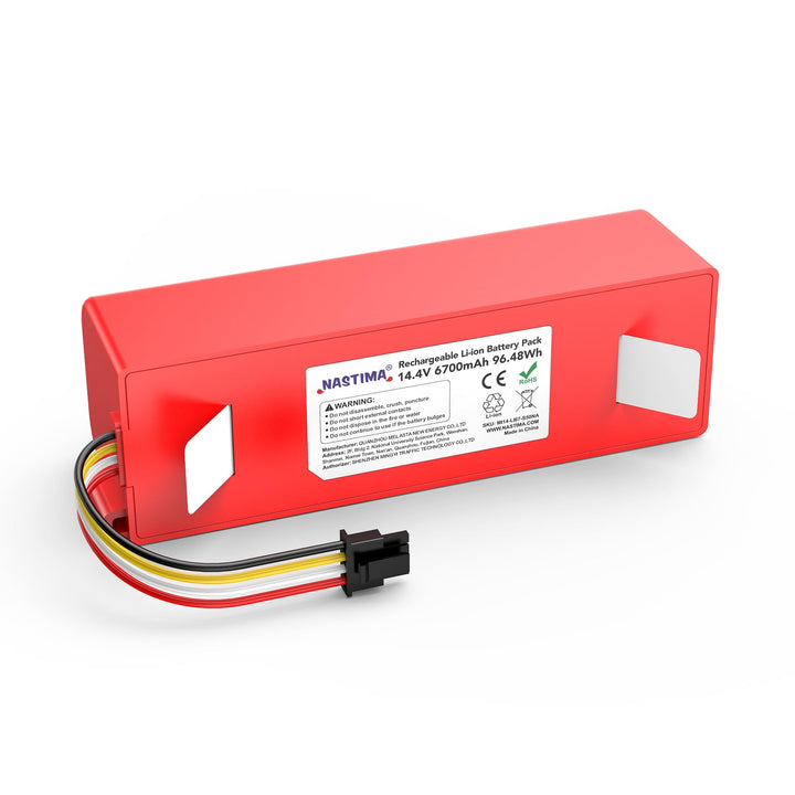 NASTIMA 14,4V 6700mAh 96,48Wh Li-Ion Akku Kompatibel mit Xiaomi Roborock S50 S51 S52 S53 S55 S502 S5