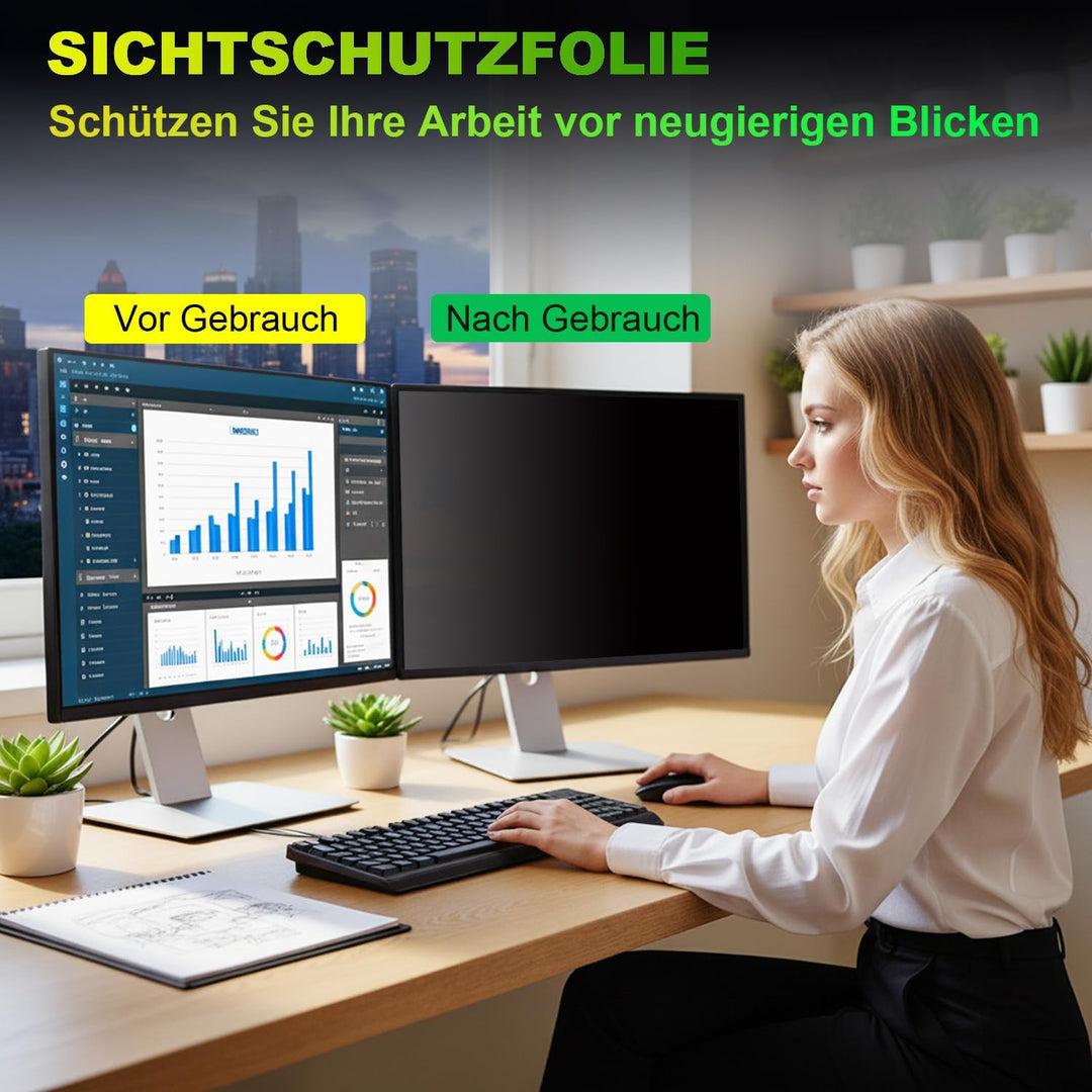 Magnetischer Sichtschutzfolie für 23.8 Zoll 16:9 Monitor 23.8 Zoll-16:9 Seitenverhältnis, 23.8 Zoll-