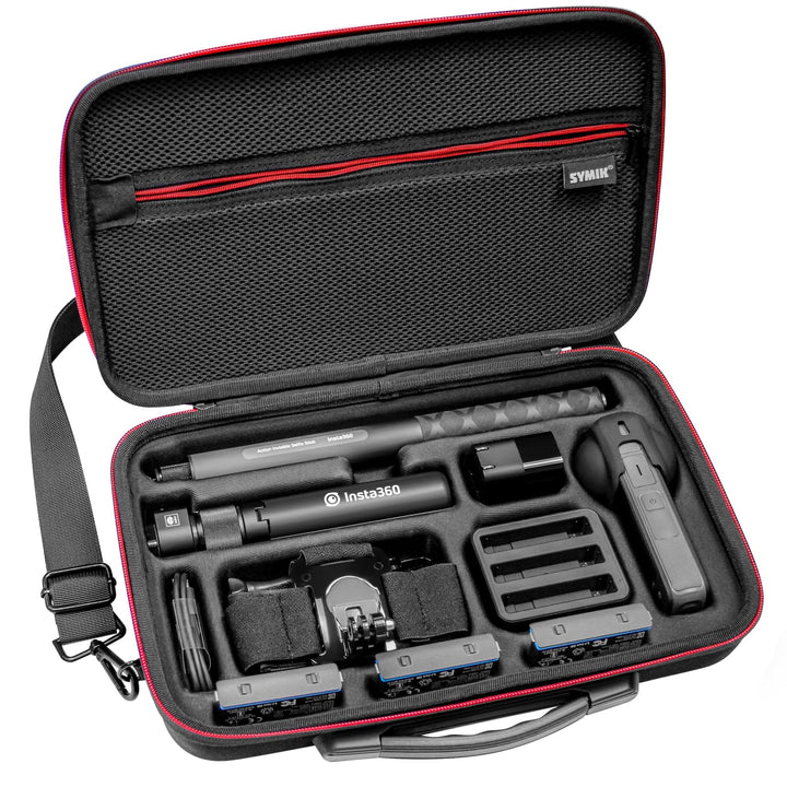 SYMIK Tasche für Insta 360 X4 Action-Kamera, Wasserdicht, Stossfest, Kompakt, Reisetasche mit Schult