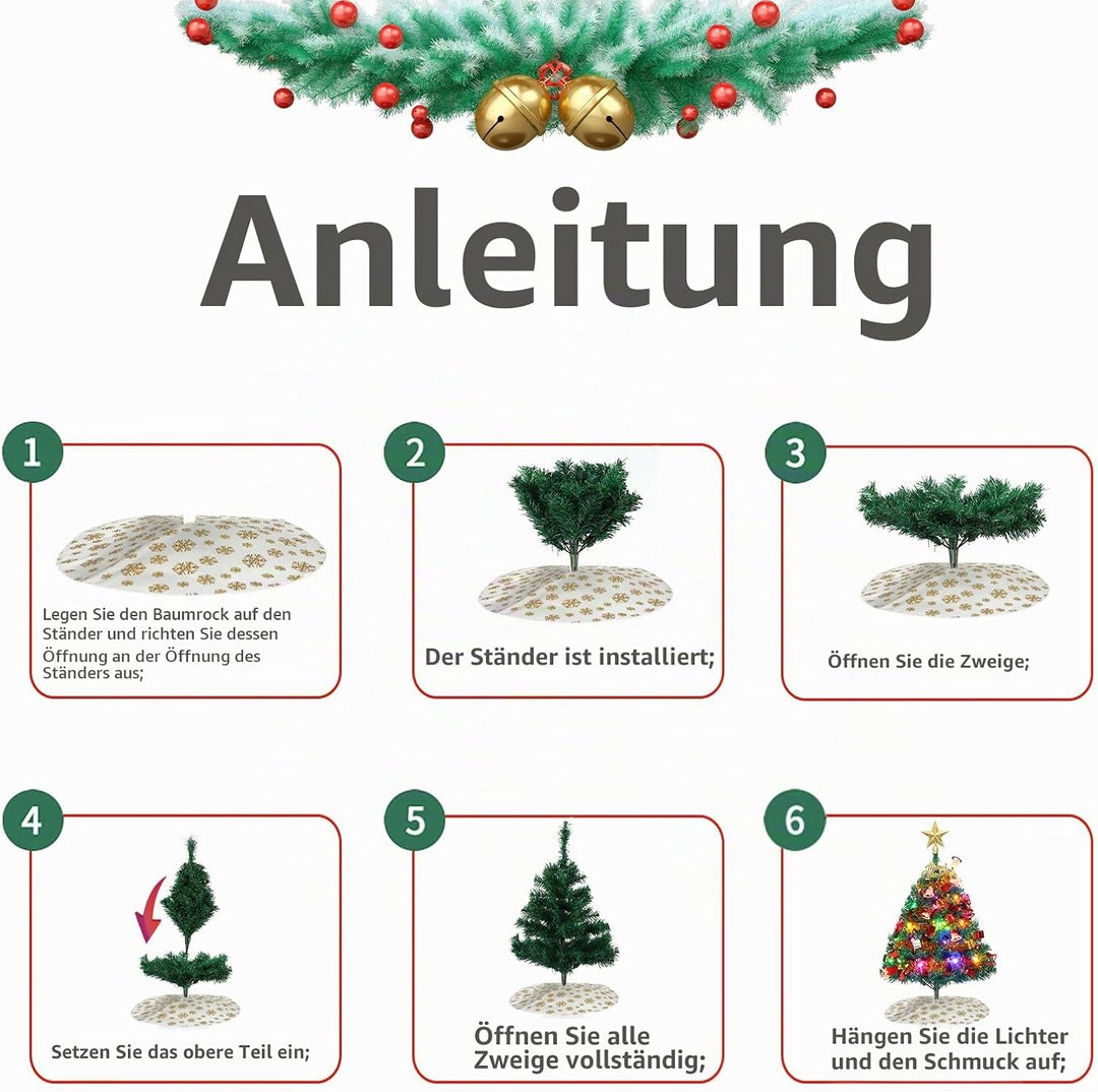 Mini Weihnachtsbaum, 24 "/60cm Tischplatte künstlicher Weihnachtsbaum mit Ornamenten &amp; LED-String-Li