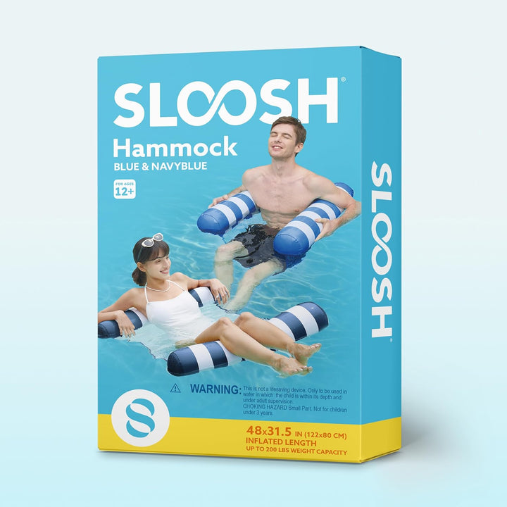 Sloosh 2 Packungen Hängematte Pool Floats Erwachsene, 4 in 1 Mehrzweck Aufblasbare Pool Floats PVC W