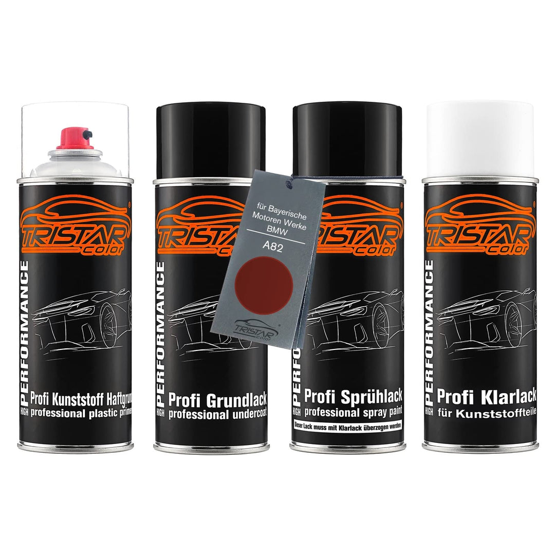 TRISTARcolor Autolack Spray Kunststoff für BMW A82 Vermillionrot Metallic