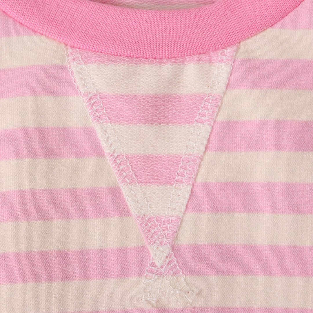 Mädchen Langarm T-Shirt Gestreiftes Langarm-T-Shirt Kinder Klassischer Rundhalsausschnitt Pullover L