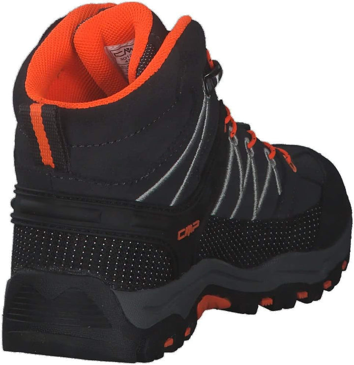 CMP Unisex Kinder Kids Rigel Mid Trekking Shoes Wp Wanderschuhe 37 EU Antracite Flash Orange, 37 EU