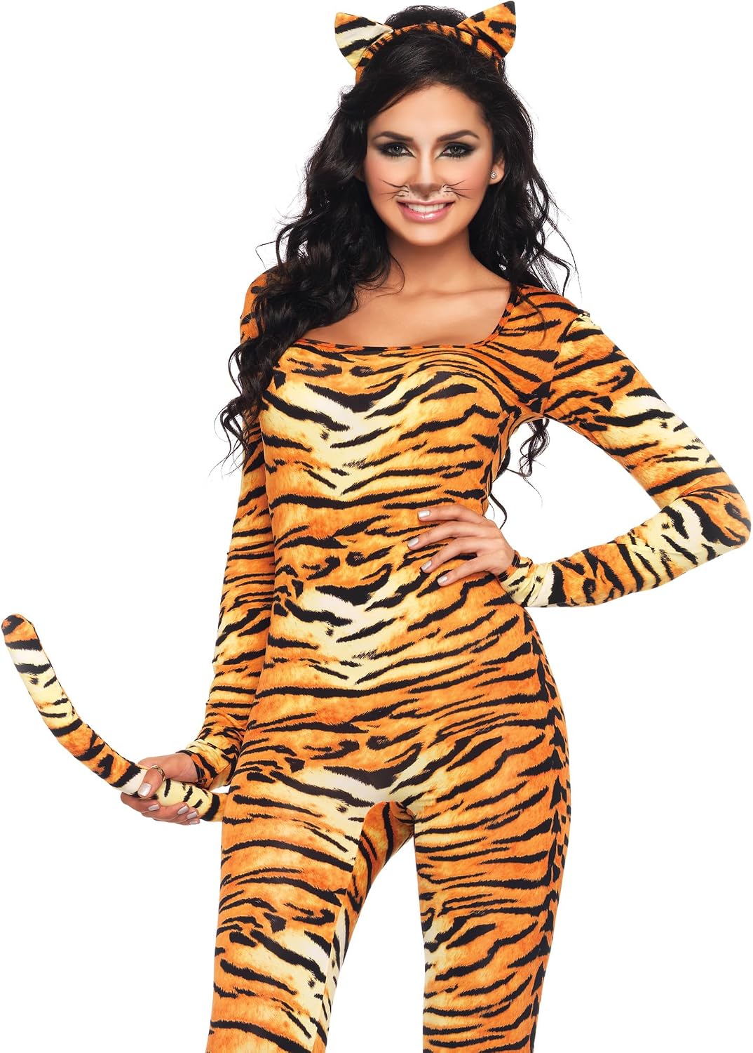 LEG AVENUE 83895 - Wild Tigress Kostüm Set, Grösse M/L, orange/schwarz Grösse: M/L (EUR 40-42), Grös
