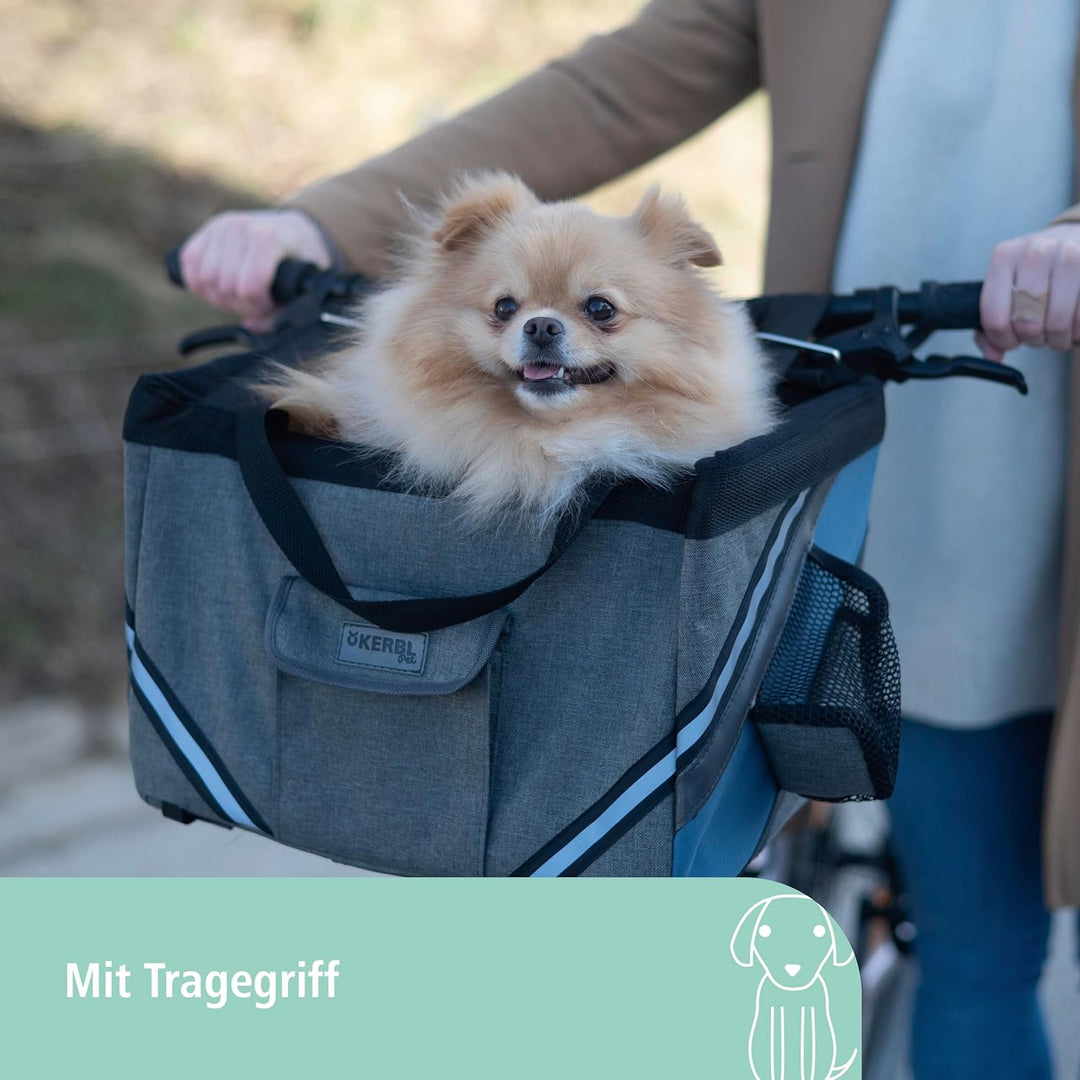 Fahrradtasche Vacation 38x29x25cm, grau/blau