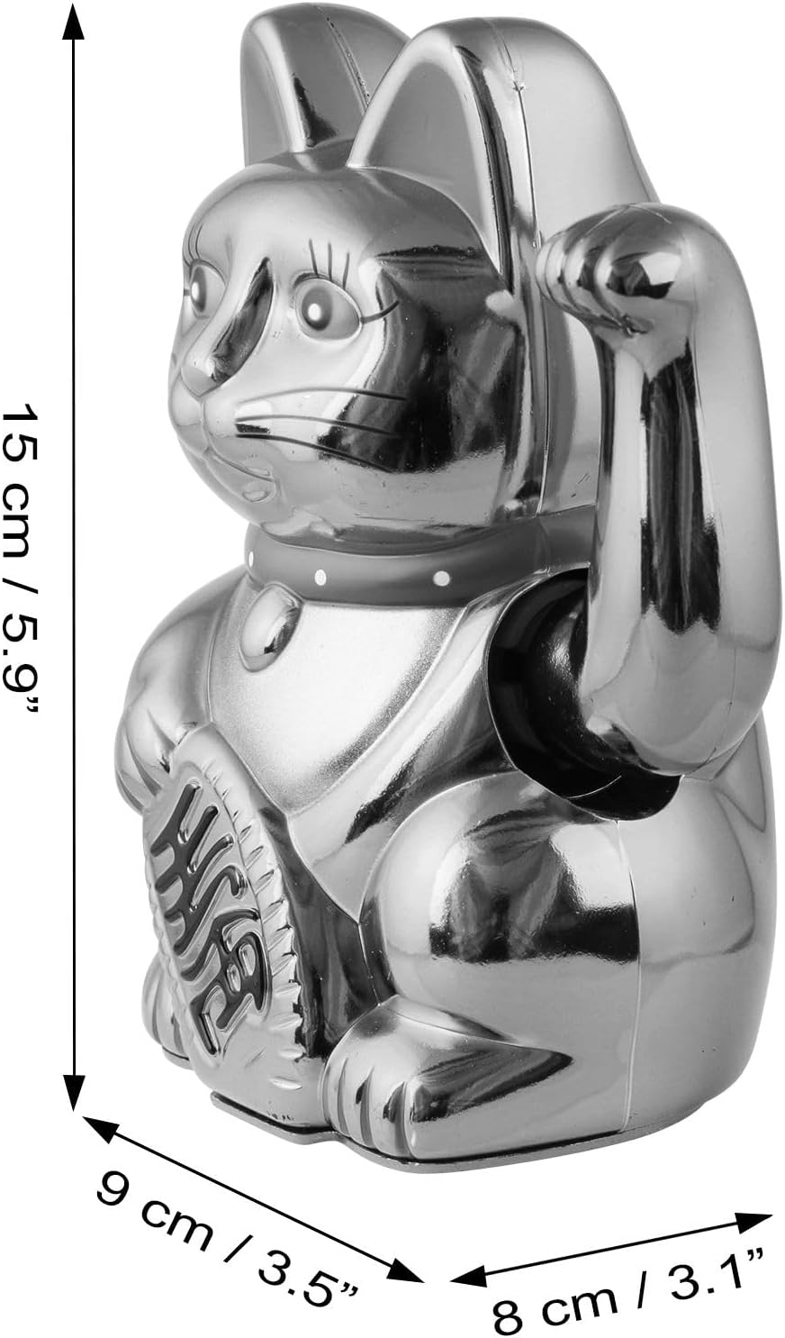 Freak Scene Glückskatze - Maneki-Neko - Winkekatze - 15 cm - weiss