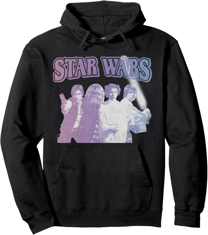 Star Wars Vintage Faded Group Poster Pullover Hoodie