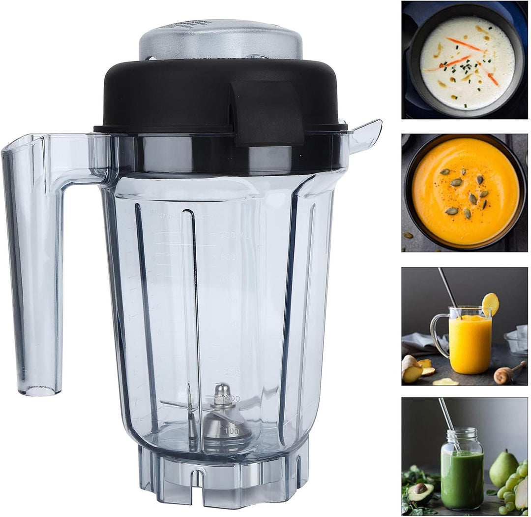 Mixerbehälter, 32oz transparenter Mixerbehälter mit Klingendeckel Ersatzzubehör für Vitamix-Behälter