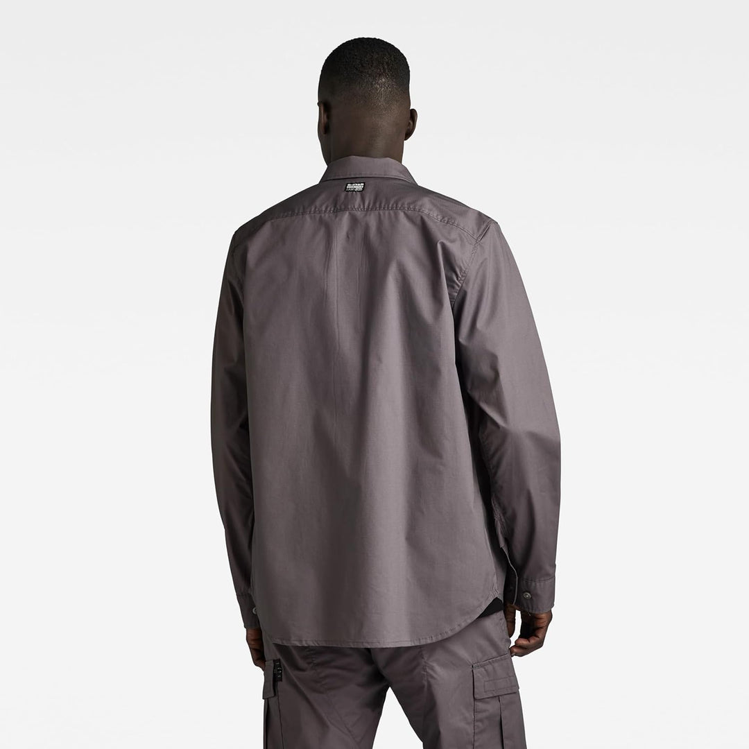 G-STAR RAW Herren Rine Regular Hemd Shirts S Grau (Rabbit D23561-d308-g077), S Grau (Rabbit D23561-d