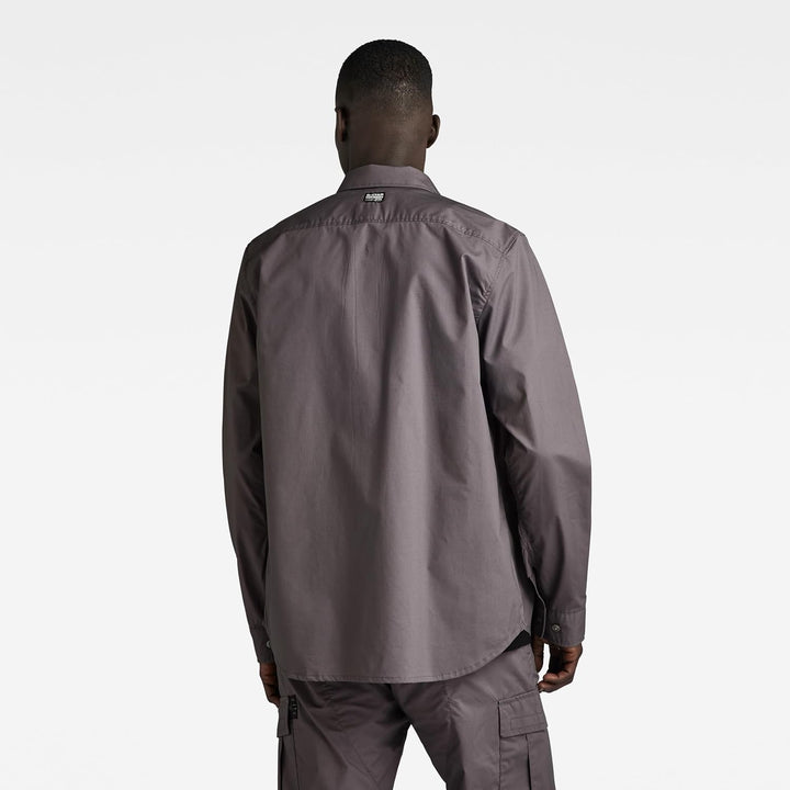 G-STAR RAW Herren Rine Regular Hemd Shirts S Grau (Rabbit D23561-d308-g077), S Grau (Rabbit D23561-d