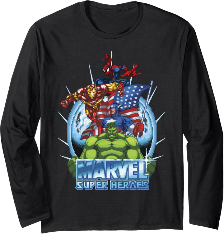 Marvel Avengers Super Heroes Game Langarmshirt