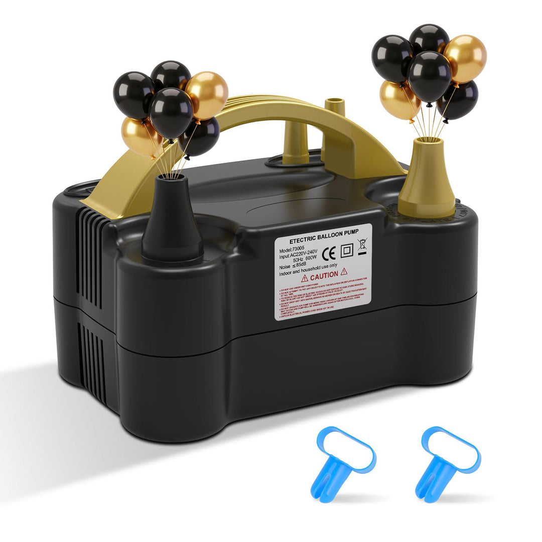PlusFive Luftballonpumpe, Luftpumpe Elektrisch (220V-240V 600W), Ballonpumpe Elektrisch mit Tragbare