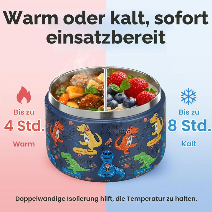 Itslife Thermobehälter für Essen 350ml Edelstahl Warmhaltebebehälter, Auslaufsicherer Lunchbehälter