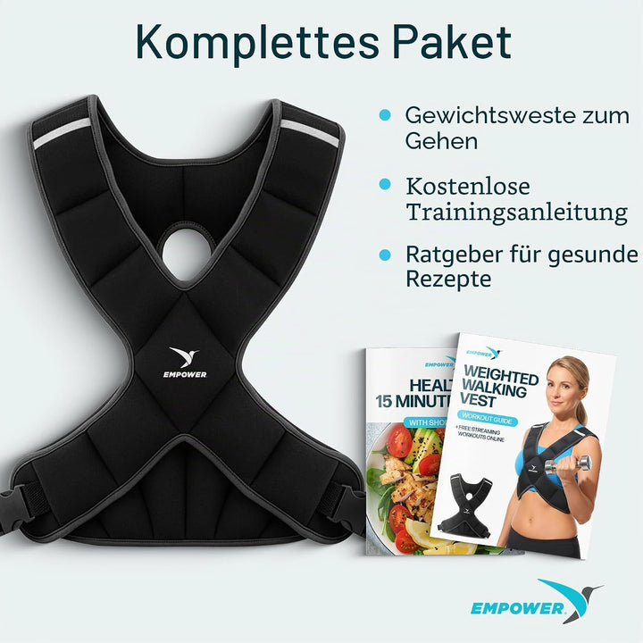 Empower Gewichtswesten Schwarz 3,6 kg Weste, Schwarz 3,6 kg Weste
