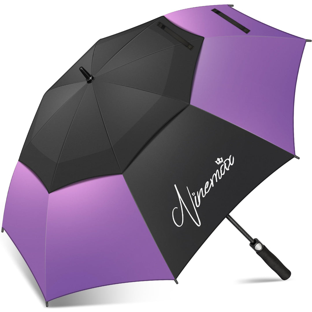 NINEMAX Golf Regenschirm Gross Sturmfest XL/XXL, Grosser Regenschirm Sturmfest Stabil, Golfschirm Gr