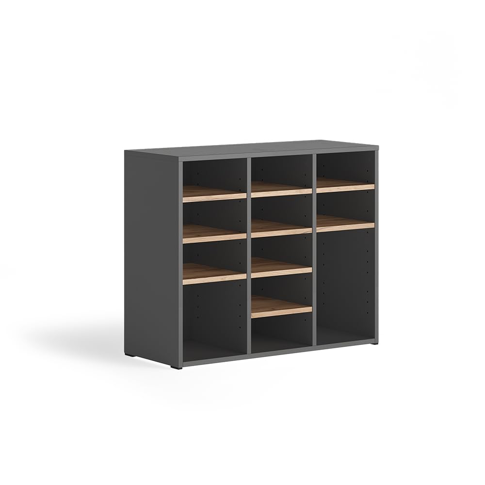 Vicco Schuhschrank Lysander, Anthrazit/Goldkraft Eiche, 78.6 x 65.5 cm Anthrazit/Goldkraft Eiche 78