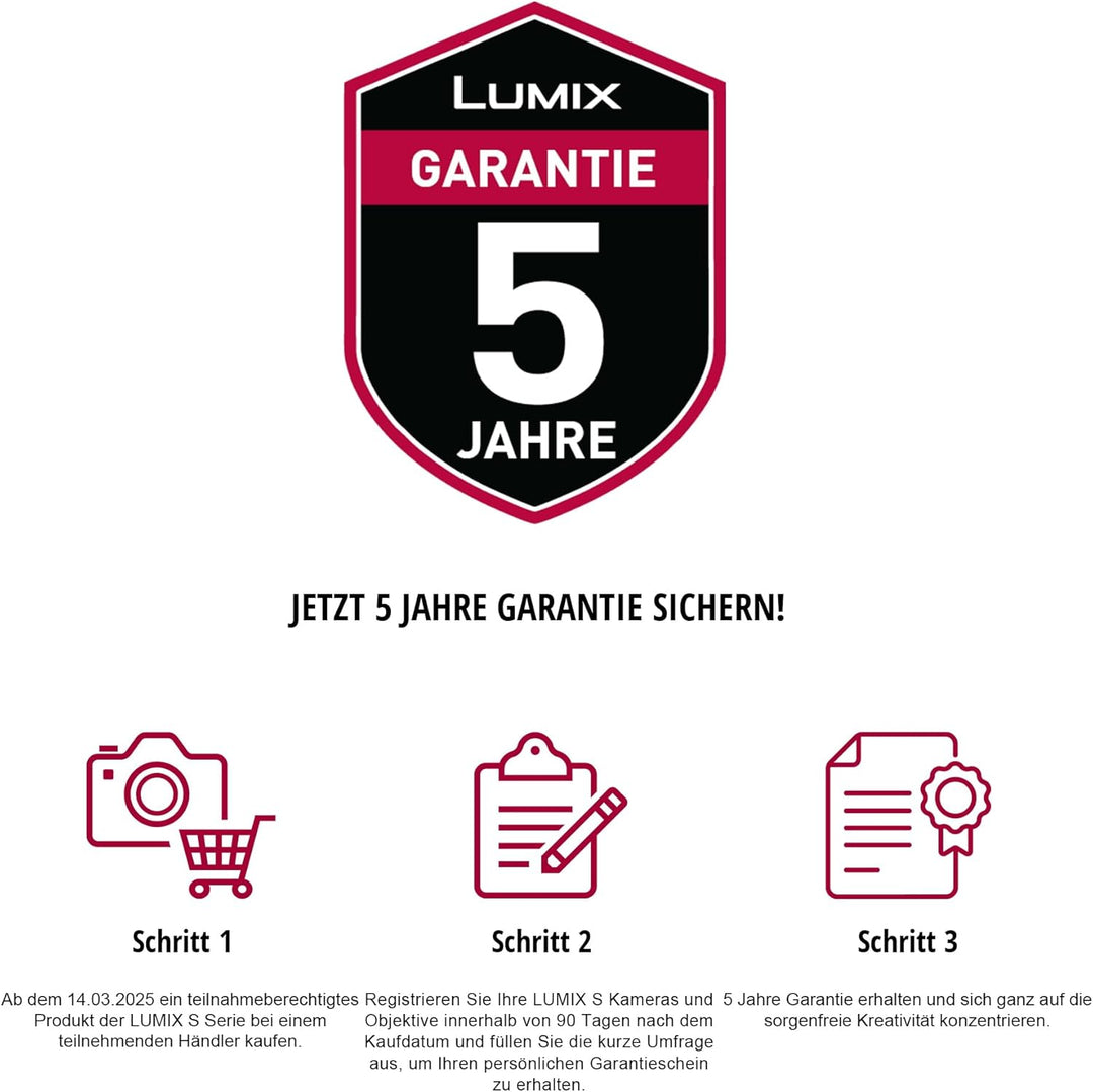 Panasonic LUMIX DC-S5 II Spiegellose Vollformat Kamera 4K 60p und 6K 30p, Flip-Screen, WLAN, Hybrid-