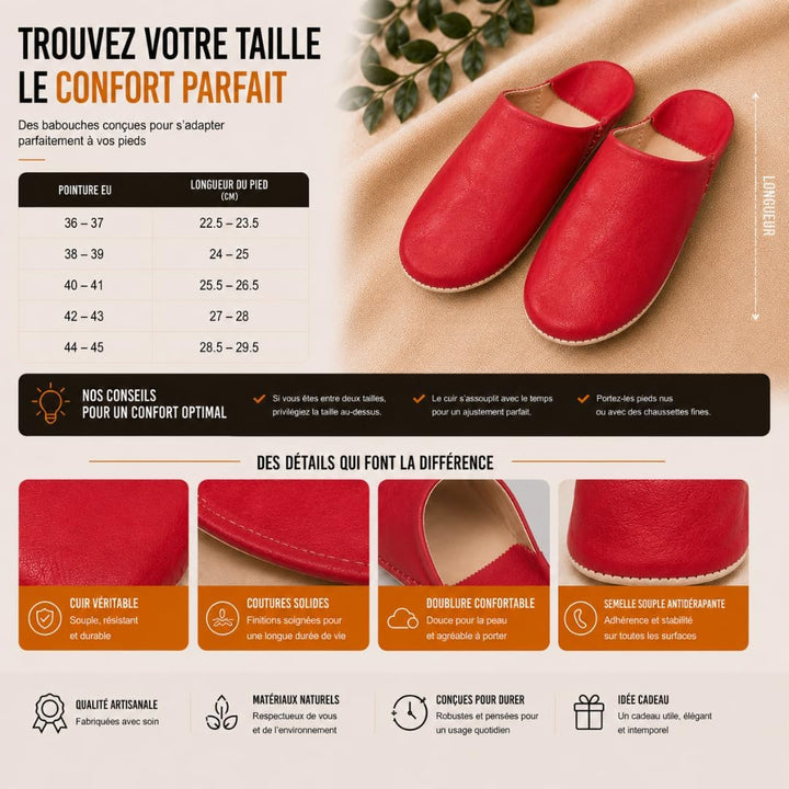 100% Leder Solide und Bequeme Hausschuhe für Damen und Herren für Zuhause oder Outdoor - Traditionel