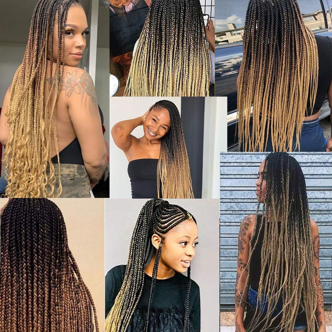 FanYu 3packs Ombre Braiding Hair Extensions Kanekalon Jumbo Braiding Hair Extensions 24 Zoll Braidin