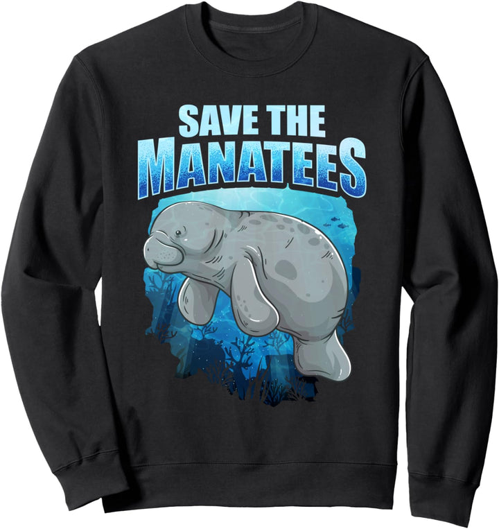 Lustige Save The Manatees Nette Seekuh Dugong Sweatshirt