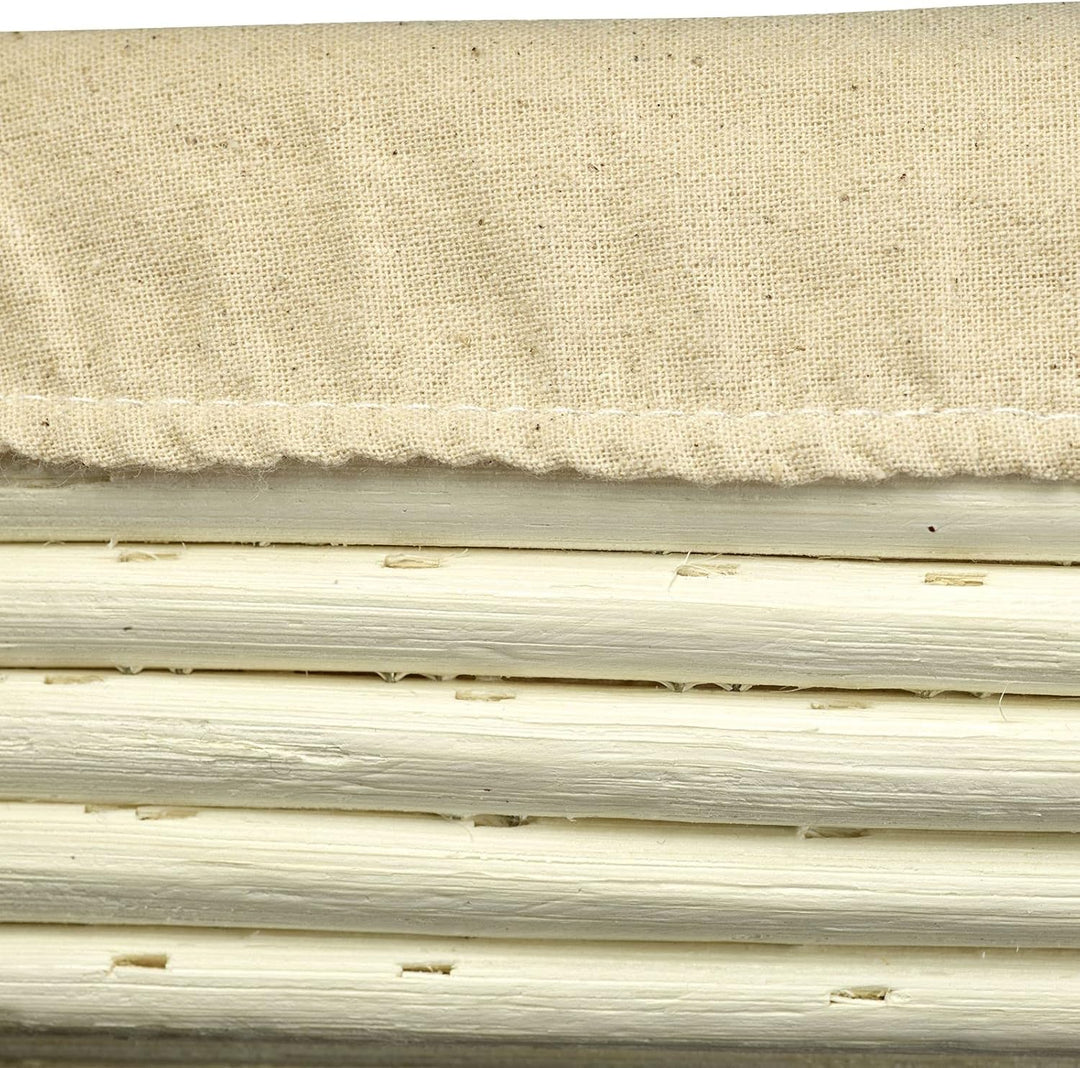 Westmark Gärköbchen-Set, 2tlg., Gärkörbchen oval + Bezug, Peddigrohr/Baumwolle, Hellbeige/Beige, 320