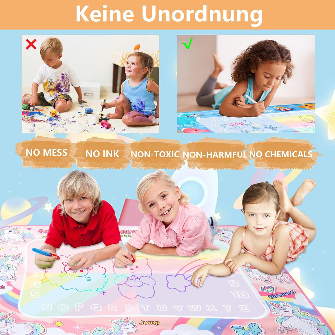 LEcylankEr Wasser Doodle Matte 120x90cm Wassermalmatte (Einhorn), Einhorn
