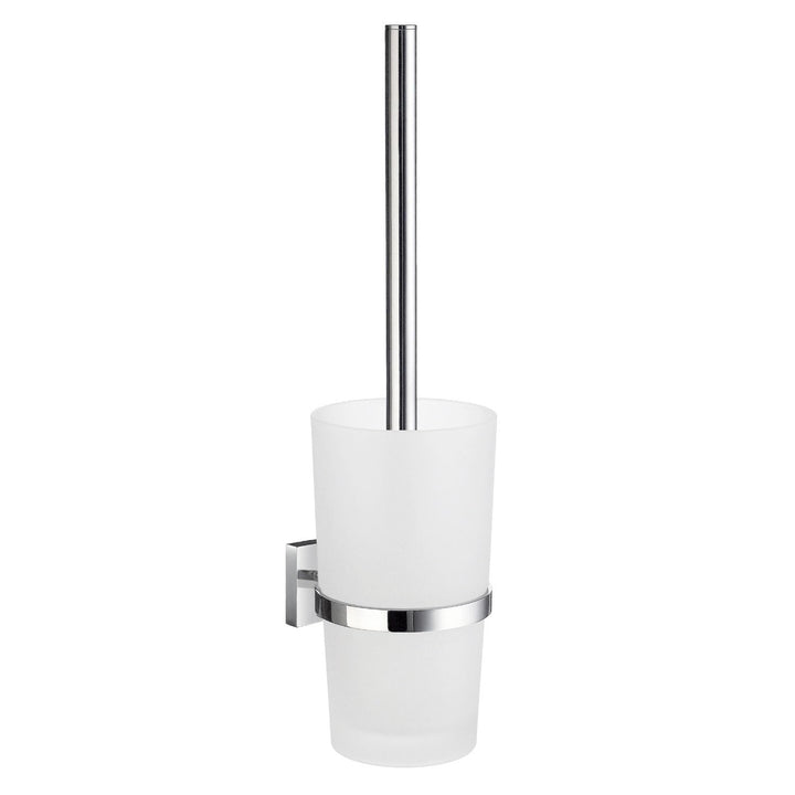 SMEDBO RK333 Toilettenbürste Haus mit Glasbehälter, porzellan, Silber