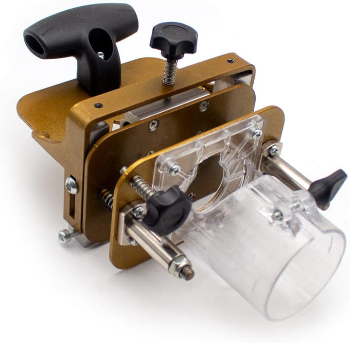 LeTkingok 2 in 1 Holzbearbeitung Mortising Jig für Trimming Machine, Slotting Bracket Unsichtbare Fa