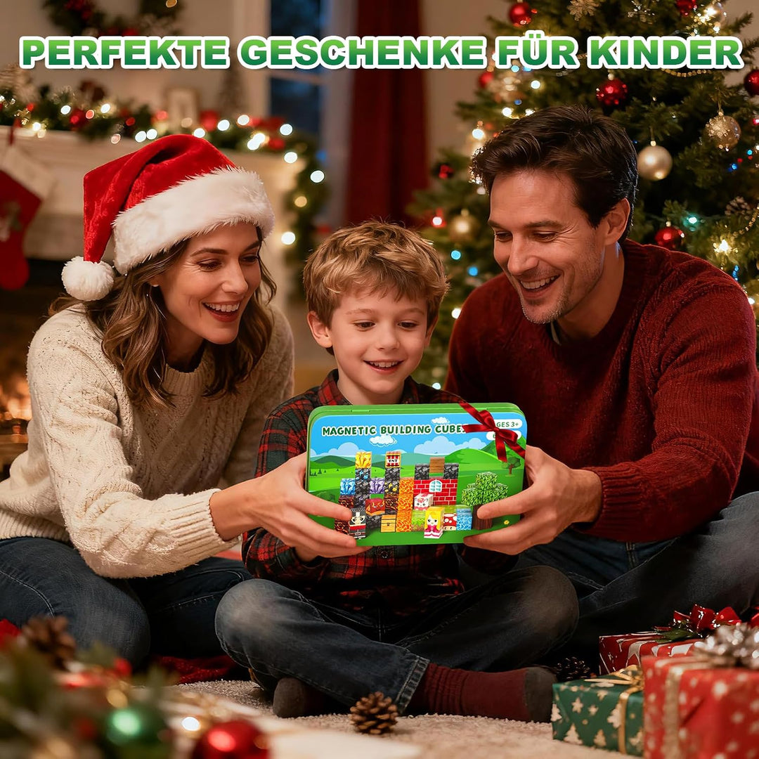 Magnetische Bausteine für Kinder ab 3+, 60PCS Reise Magnet Würfel Set