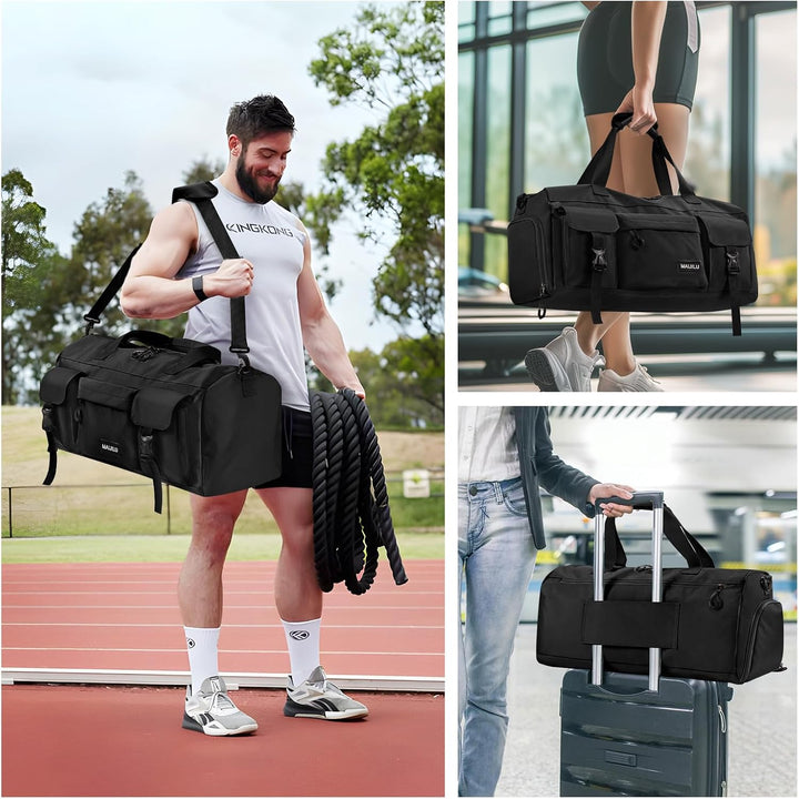 Sporttasche Reisetasche für Damen und Herren Trainingstasche Gym Bag mit Schuhfach und Nassfach Duff