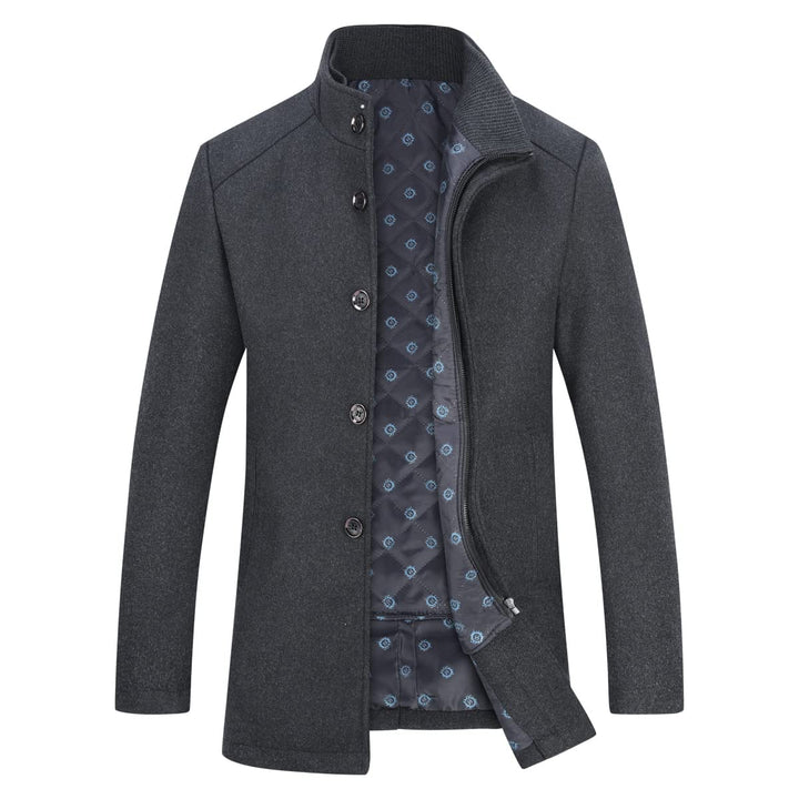 YOUTHUP Herren Mantel mit Steppweste Winter Wollmantel Wolle Slim Fit Übergangsmantel Outdoor Winter