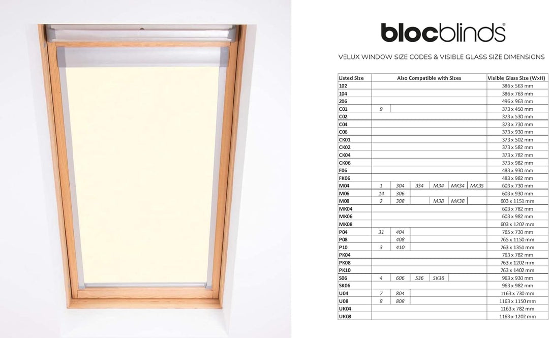 Bloc Skylight Rollo Für Velux Dachfenster Blockout, cremefarben, FK06 FK06 Für Velux Dachfenster Cre
