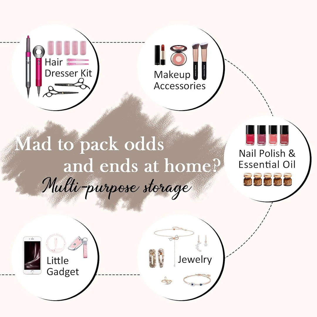 Joligrace Grosse Kosmetiktasche Schminktasche Reise Make up Tasche Kosmetikbeutel Make up Organizer