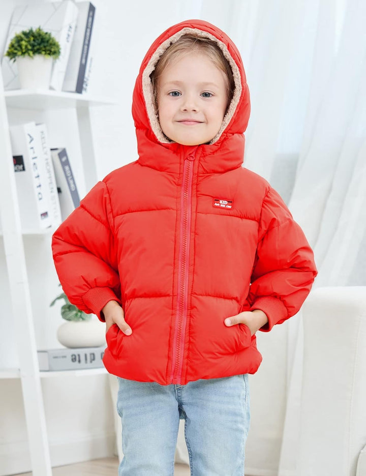 kids4ever Baby Winter Jacke Mantel Reissverschluss Kapuzenjacke Winddicht Warm Fleece Oberbekleidung