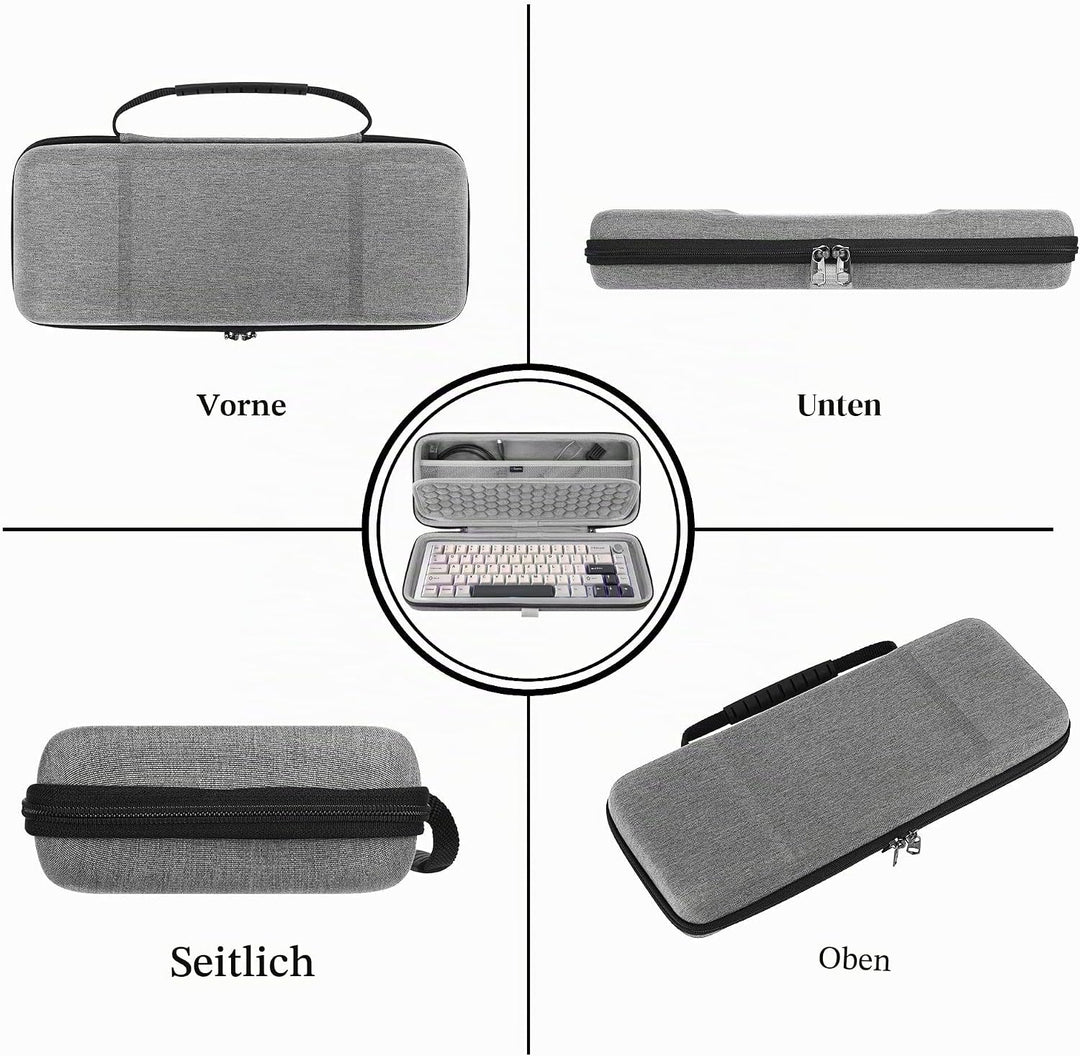 Geekria 65% kompakte Tastaturhülle, Hartschalen-Reisetasche für 68 Tasten, kompakte Tastatur, kompat
